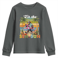 Hawaiian Bigfoot Christmas In July Youth Sweatshirt Tis The Sea-Sun