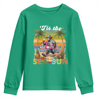 Hawaiian Bigfoot Christmas In July Youth Sweatshirt Tis The Sea-Sun