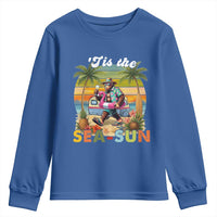 Hawaiian Bigfoot Christmas In July Youth Sweatshirt Tis The Sea-Sun