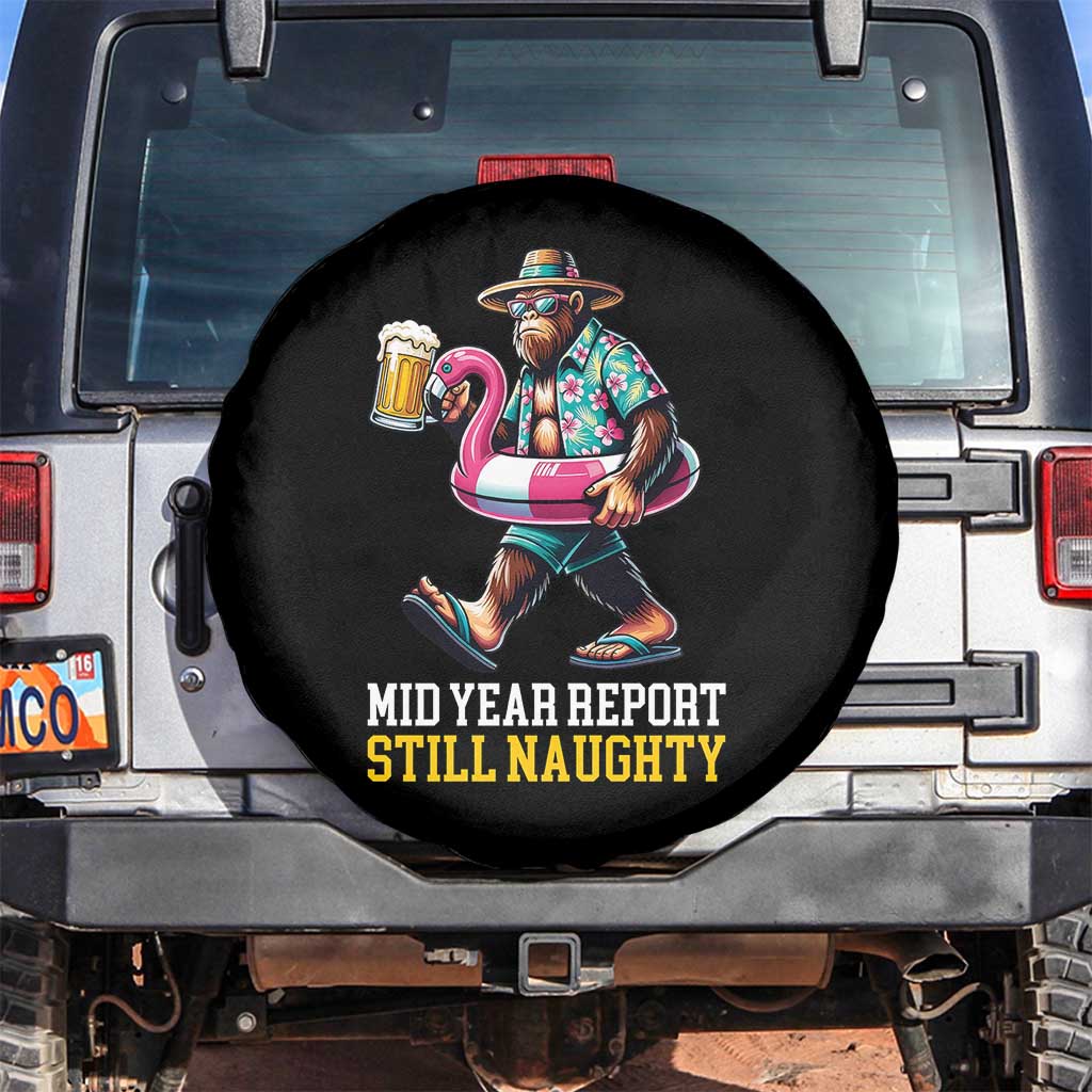 Mid-Year Report Still Naughty Spare Tire Cover Funny Bigfoot Drinking Beer Christmas in July