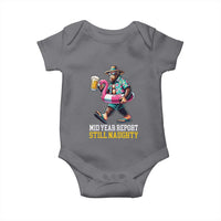 Mid-Year Report Still Naughty Baby Onesie Funny Bigfoot Drinking Beer Christmas in July