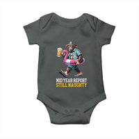 Mid-Year Report Still Naughty Baby Onesie Funny Bigfoot Drinking Beer Christmas in July