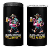 Mid-Year Report Still Naughty 4 in 1 Can Cooler Tumbler Funny Bigfoot Drinking Beer Christmas in July
