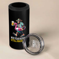 Mid-Year Report Still Naughty 4 in 1 Can Cooler Tumbler Funny Bigfoot Drinking Beer Christmas in July