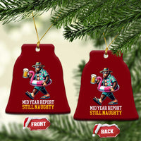 Mid-Year Report Still Naughty Ceramic Ornament Funny Bigfoot Drinking Beer Christmas in July