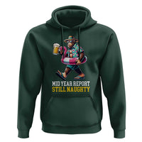 Mid-Year Report Still Naughty Hoodie Funny Bigfoot Drinking Beer Christmas in July