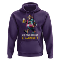 Mid-Year Report Still Naughty Hoodie Funny Bigfoot Drinking Beer Christmas in July