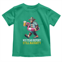 Mid-Year Report Still Naughty Toddler T Shirt Funny Bigfoot Drinking Beer Christmas in July