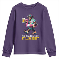 Mid-Year Report Still Naughty Youth Sweatshirt Funny Bigfoot Drinking Beer Christmas in July
