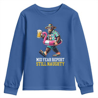 Mid-Year Report Still Naughty Youth Sweatshirt Funny Bigfoot Drinking Beer Christmas in July