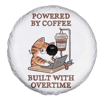 Funny Cat Drinking Coffee Spare Tire Cover I Dont Care What Day It Is Its Early I Want Coffee - Wonder Print Shop