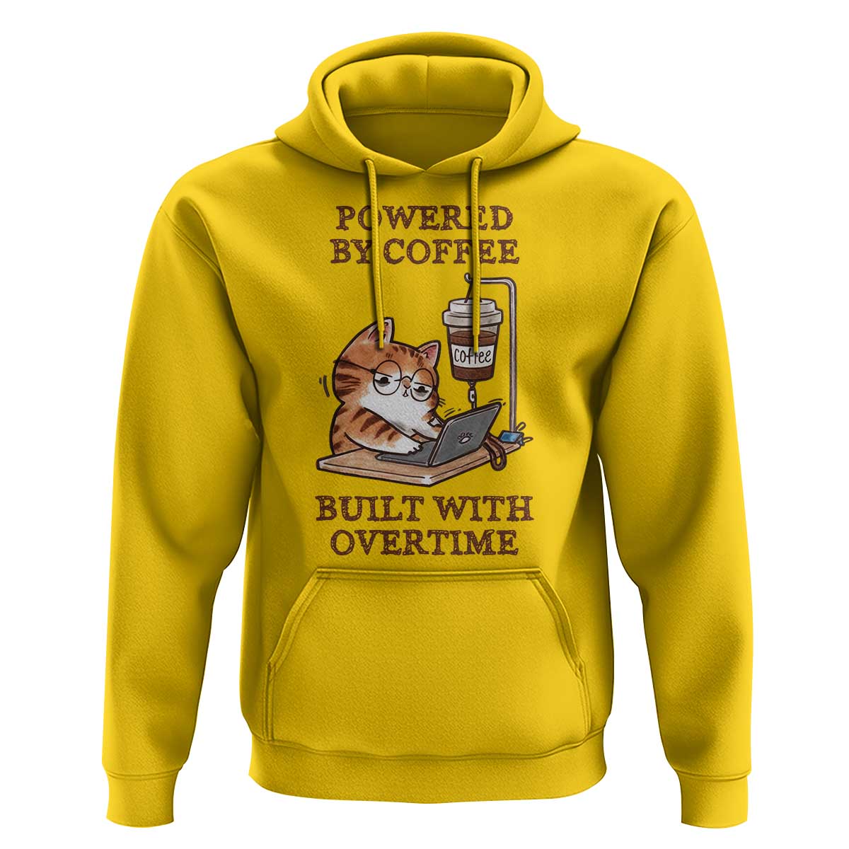 Funny Cat Drinking Coffee Hoodie I Dont Care What Day It Is Its Early I Want Coffee - Wonder Print Shop