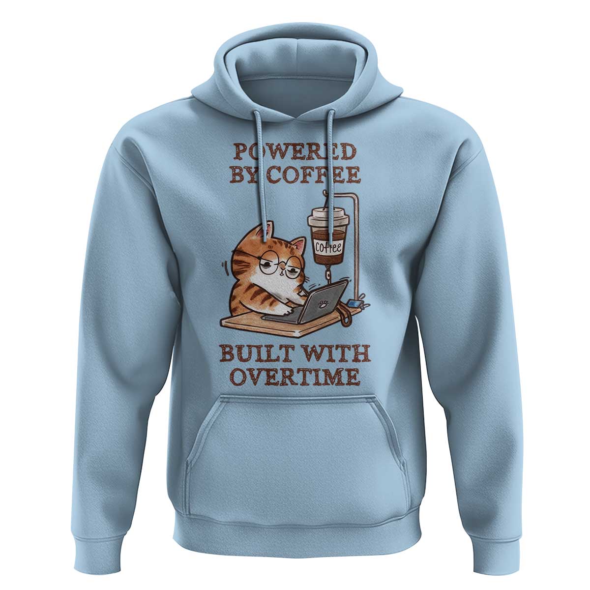 Funny Cat Drinking Coffee Hoodie I Dont Care What Day It Is Its Early I Want Coffee - Wonder Print Shop