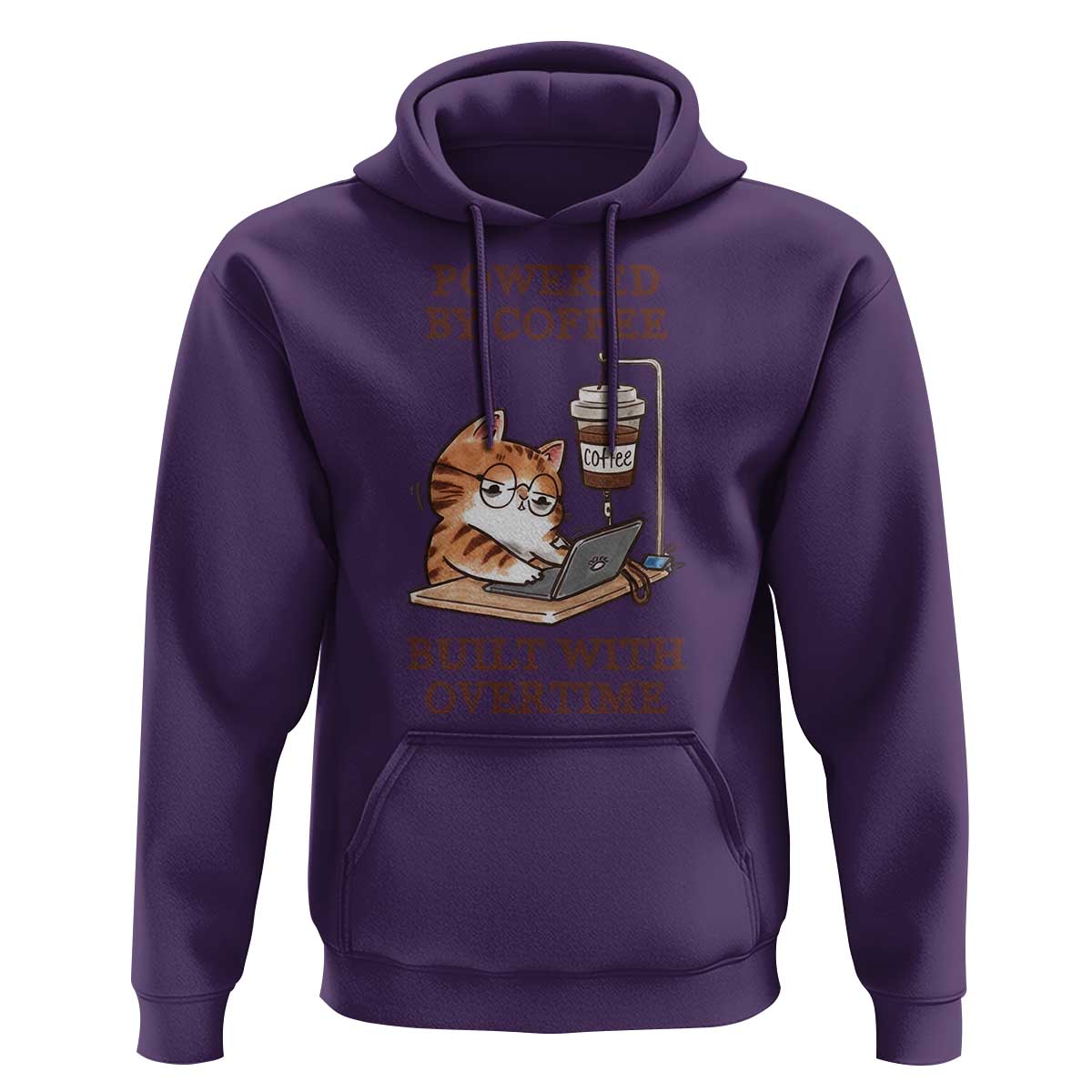 Funny Cat Drinking Coffee Hoodie I Dont Care What Day It Is Its Early I Want Coffee - Wonder Print Shop
