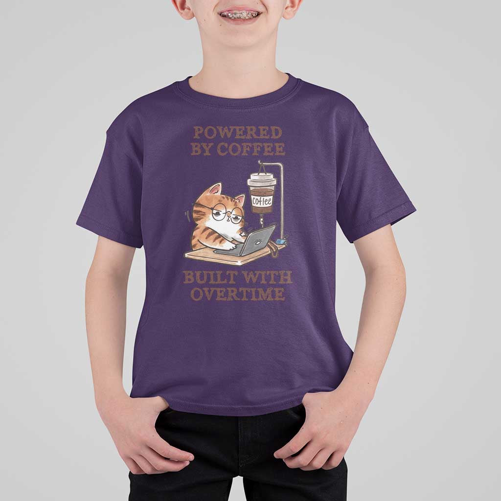 Funny Cat Drinking Coffee T Shirt For Kid I Dont Care What Day It Is Its Early I Want Coffee - Wonder Print Shop