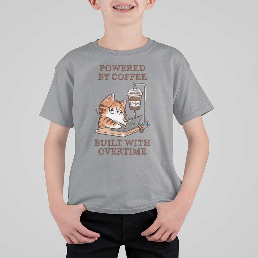Funny Cat Drinking Coffee T Shirt For Kid I Dont Care What Day It Is Its Early I Want Coffee - Wonder Print Shop