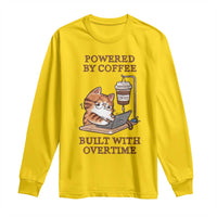 Funny Cat Drinking Coffee Long Sleeve Shirt I Dont Care What Day It Is Its Early I Want Coffee - Wonder Print Shop