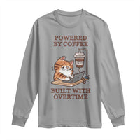 Funny Cat Drinking Coffee Long Sleeve Shirt I Dont Care What Day It Is Its Early I Want Coffee - Wonder Print Shop
