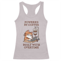 Funny Cat Drinking Coffee Racerback Tank Top I Dont Care What Day It Is Its Early I Want Coffee - Wonder Print Shop