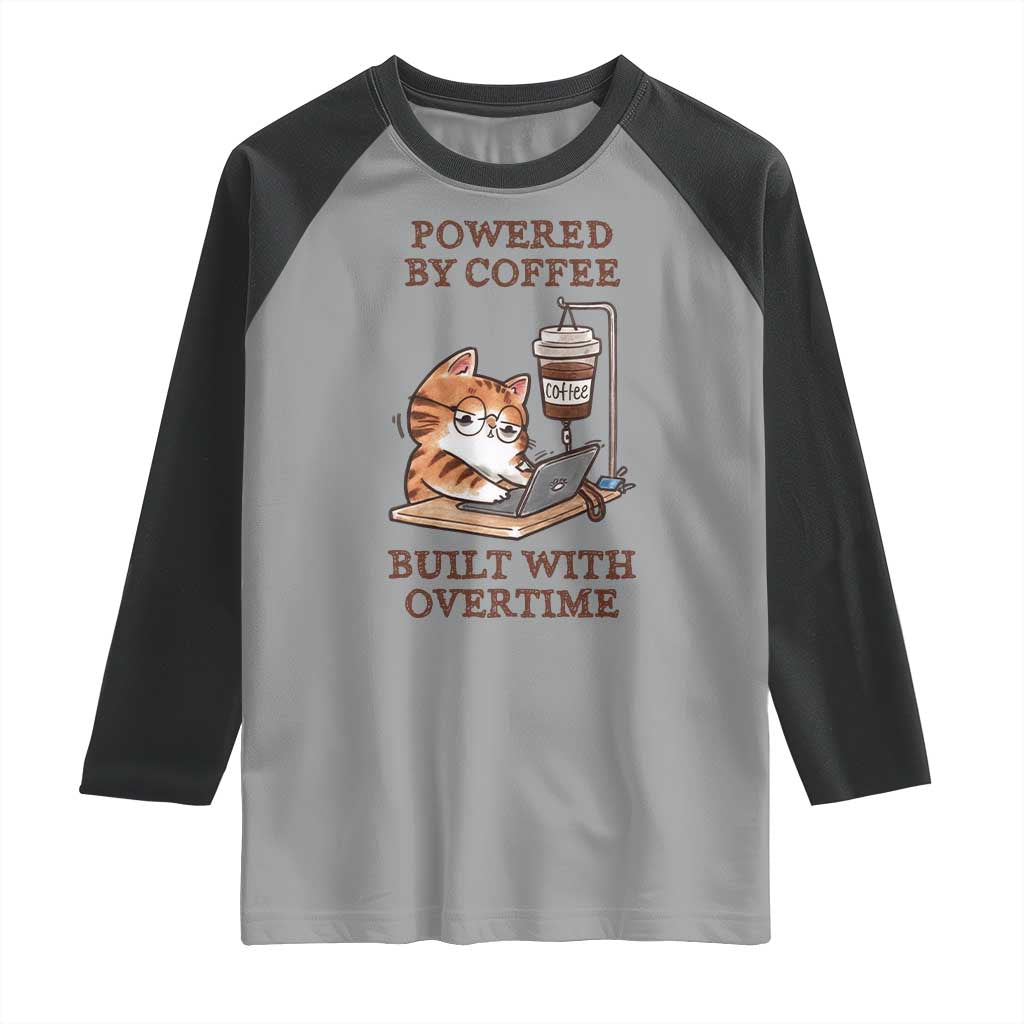Funny Cat Drinking Coffee Raglan Shirt I Dont Care What Day It Is Its Early I Want Coffee - Wonder Print Shop