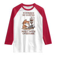 Funny Cat Drinking Coffee Raglan Shirt I Dont Care What Day It Is Its Early I Want Coffee - Wonder Print Shop