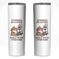 Funny Cat Drinking Coffee Skinny Tumbler I Dont Care What Day It Is Its Early I Want Coffee