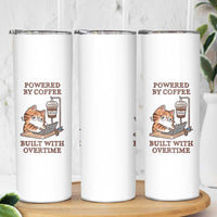 Funny Cat Drinking Coffee Skinny Tumbler I Dont Care What Day It Is Its Early I Want Coffee