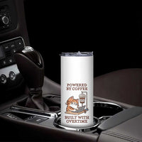 Funny Cat Drinking Coffee Skinny Tumbler I Dont Care What Day It Is Its Early I Want Coffee