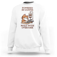 Funny Cat Drinking Coffee Sweatshirt I Dont Care What Day It Is Its Early I Want Coffee - Wonder Print Shop