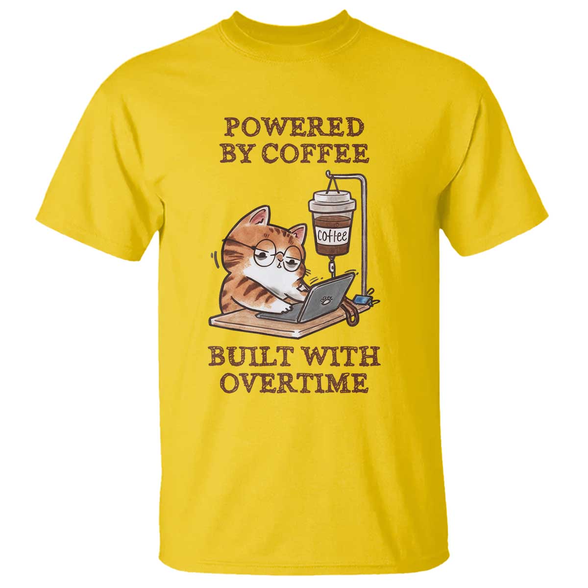 Funny Cat Drinking Coffee T Shirt I Dont Care What Day It Is Its Early I Want Coffee - Wonder Print Shop