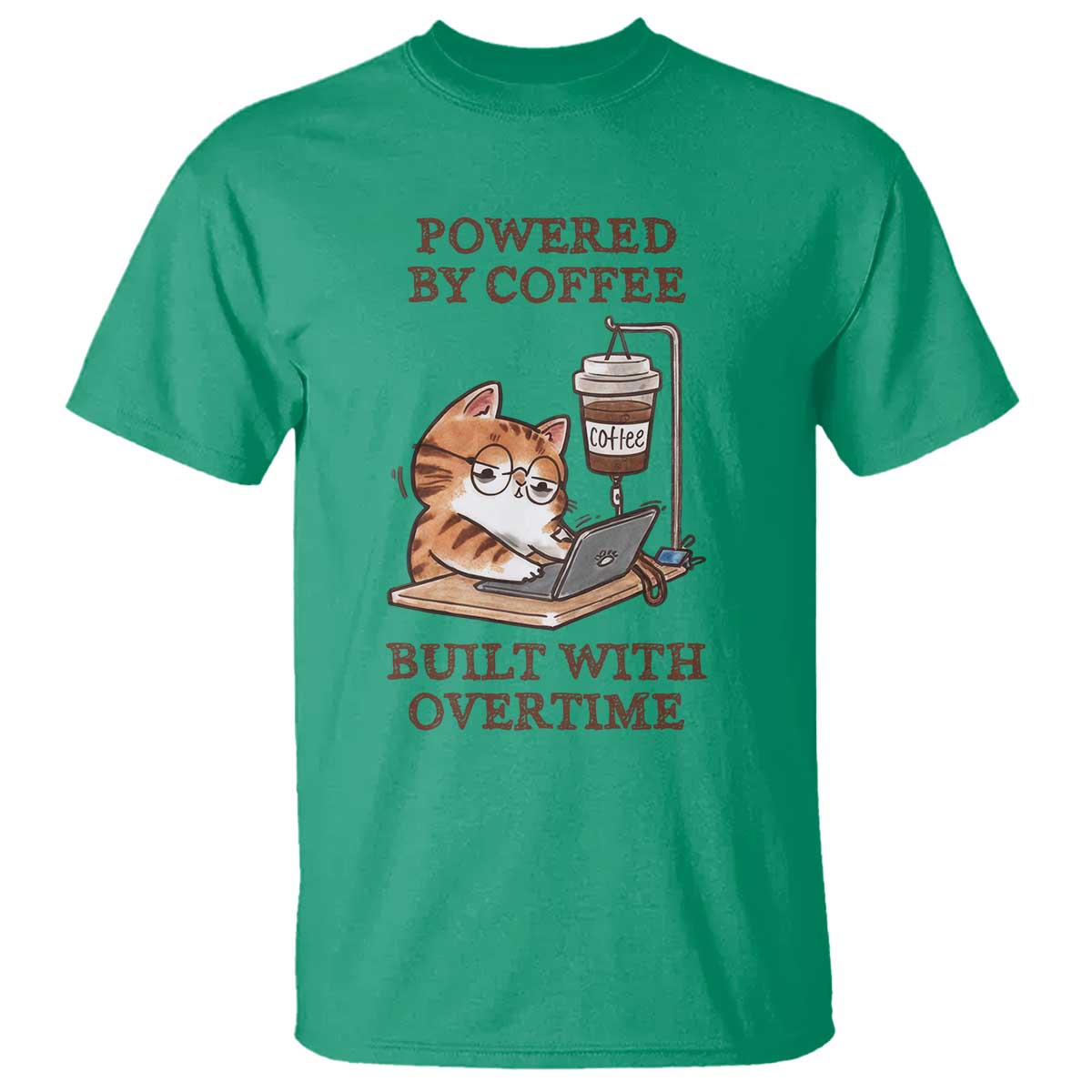 Funny Cat Drinking Coffee T Shirt I Dont Care What Day It Is Its Early I Want Coffee - Wonder Print Shop
