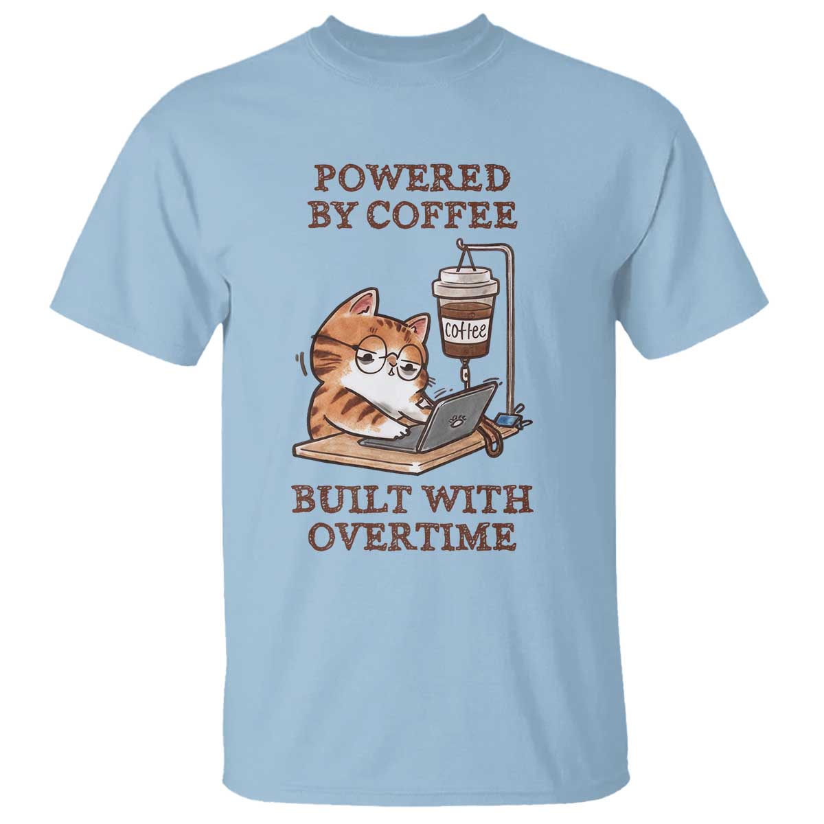 Funny Cat Drinking Coffee T Shirt I Dont Care What Day It Is Its Early I Want Coffee - Wonder Print Shop