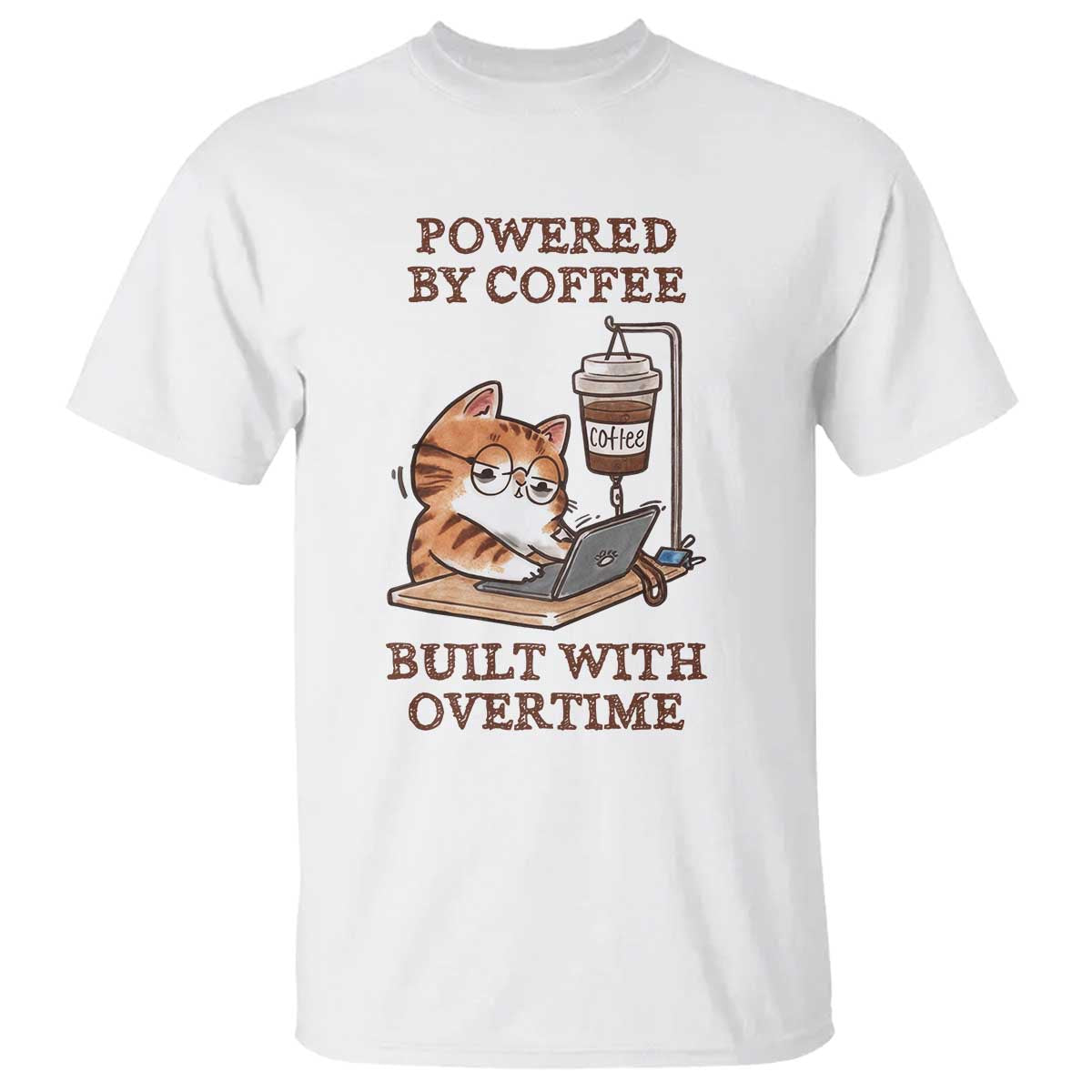 Funny Cat Drinking Coffee T Shirt I Dont Care What Day It Is Its Early I Want Coffee - Wonder Print Shop