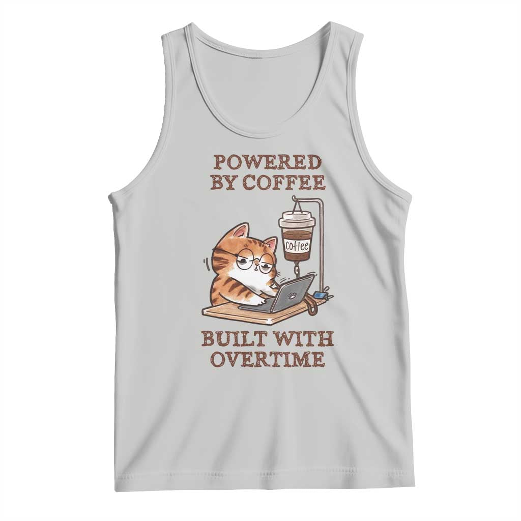 Funny Cat Drinking Coffee Tank Top I Dont Care What Day It Is Its Early I Want Coffee - Wonder Print Shop