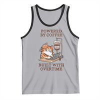 Funny Cat Drinking Coffee Tank Top I Dont Care What Day It Is Its Early I Want Coffee - Wonder Print Shop