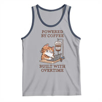 Funny Cat Drinking Coffee Tank Top I Dont Care What Day It Is Its Early I Want Coffee - Wonder Print Shop