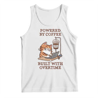 Funny Cat Drinking Coffee Tank Top I Dont Care What Day It Is Its Early I Want Coffee - Wonder Print Shop