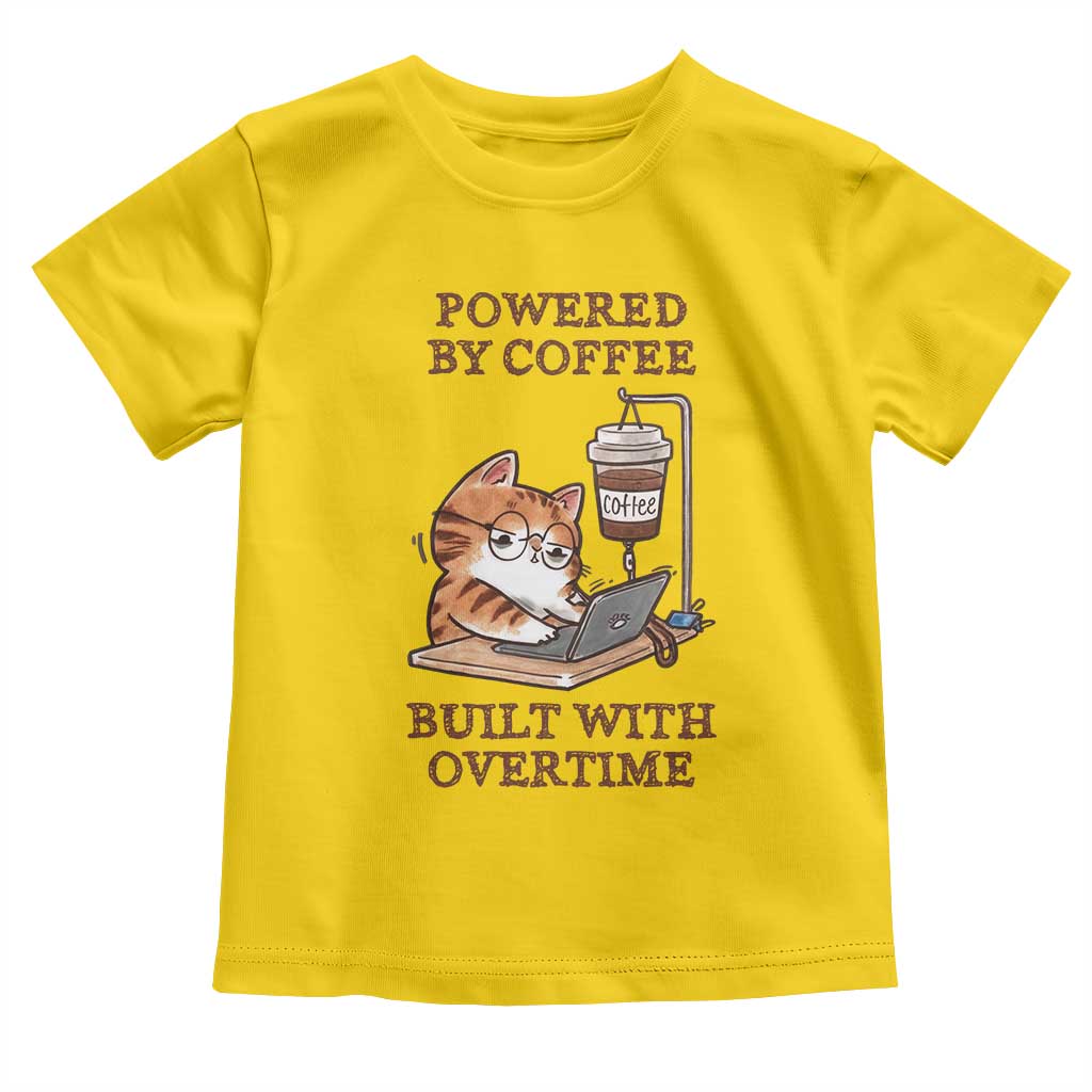 Funny Cat Drinking Coffee Toddler T Shirt I Dont Care What Day It Is Its Early I Want Coffee - Wonder Print Shop