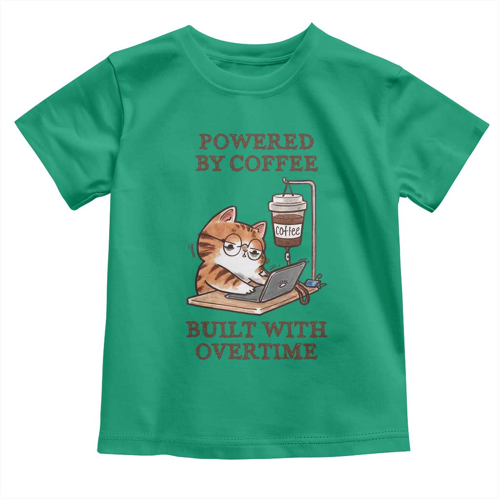 Funny Cat Drinking Coffee Toddler T Shirt I Dont Care What Day It Is Its Early I Want Coffee - Wonder Print Shop