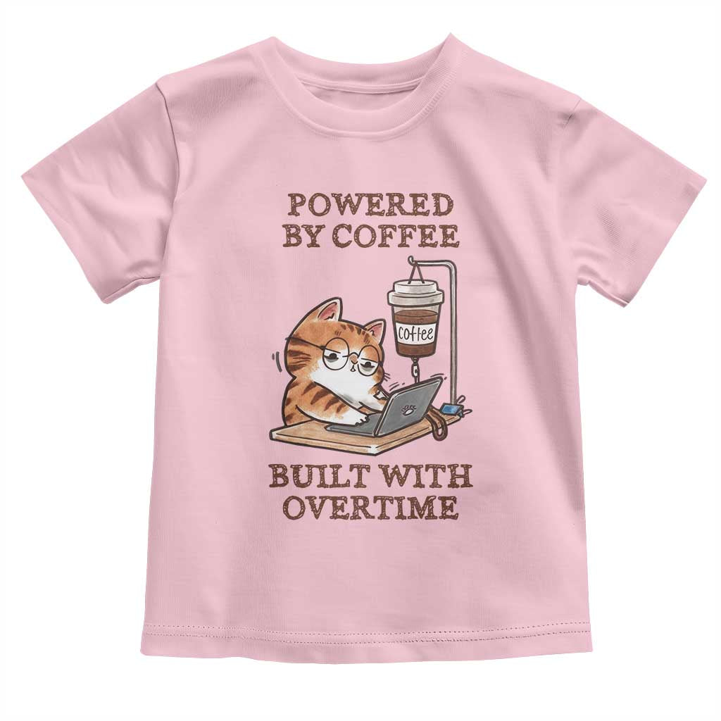Funny Cat Drinking Coffee Toddler T Shirt I Dont Care What Day It Is Its Early I Want Coffee - Wonder Print Shop