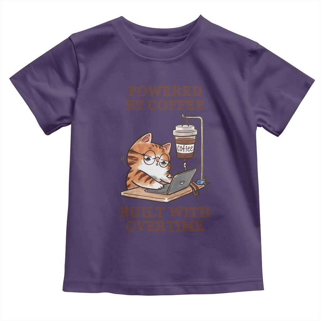 Funny Cat Drinking Coffee Toddler T Shirt I Dont Care What Day It Is Its Early I Want Coffee - Wonder Print Shop