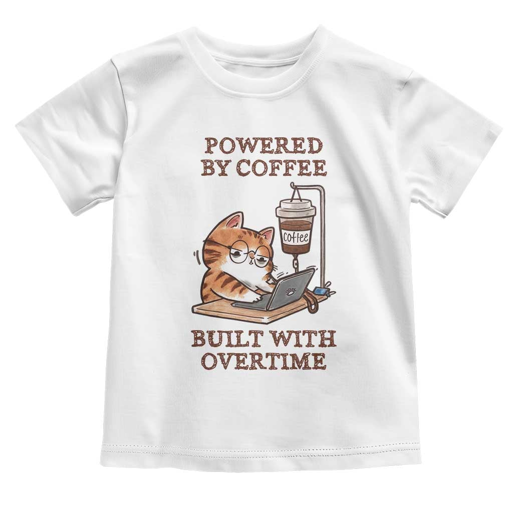 Funny Cat Drinking Coffee Toddler T Shirt I Dont Care What Day It Is Its Early I Want Coffee - Wonder Print Shop
