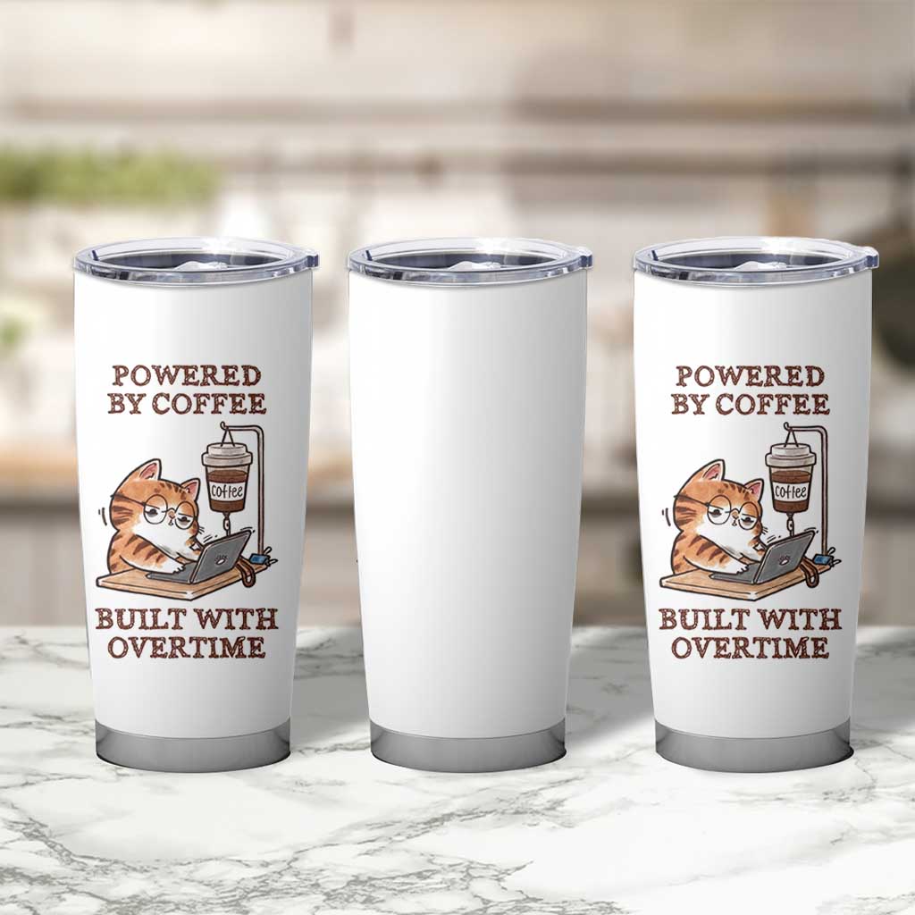 Funny Cat Drinking Coffee Tumbler Cup I Dont Care What Day It Is Its Early I Want Coffee