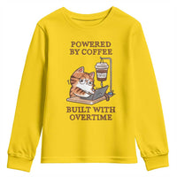Funny Cat Drinking Coffee Youth Sweatshirt I Dont Care What Day It Is Its Early I Want Coffee - Wonder Print Shop