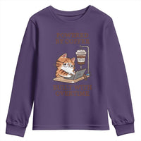 Funny Cat Drinking Coffee Youth Sweatshirt I Dont Care What Day It Is Its Early I Want Coffee - Wonder Print Shop