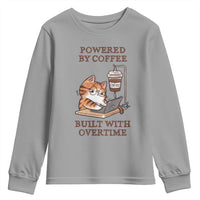 Funny Cat Drinking Coffee Youth Sweatshirt I Dont Care What Day It Is Its Early I Want Coffee - Wonder Print Shop