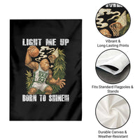 Funny Bigfoot Basketball Garden Flag Light Me Up Born To Shine - Wonder Print Shop