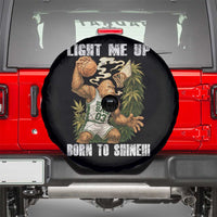 Funny Bigfoot Basketball Spare Tire Cover Light Me Up Born To Shine - Wonder Print Shop