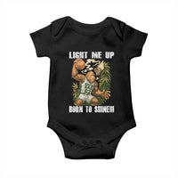 Funny Bigfoot Basketball Baby Onesie Light Me Up Born To Shine - Wonder Print Shop