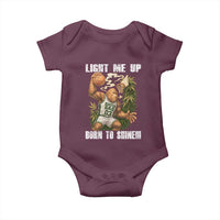 Funny Bigfoot Basketball Baby Onesie Light Me Up Born To Shine - Wonder Print Shop